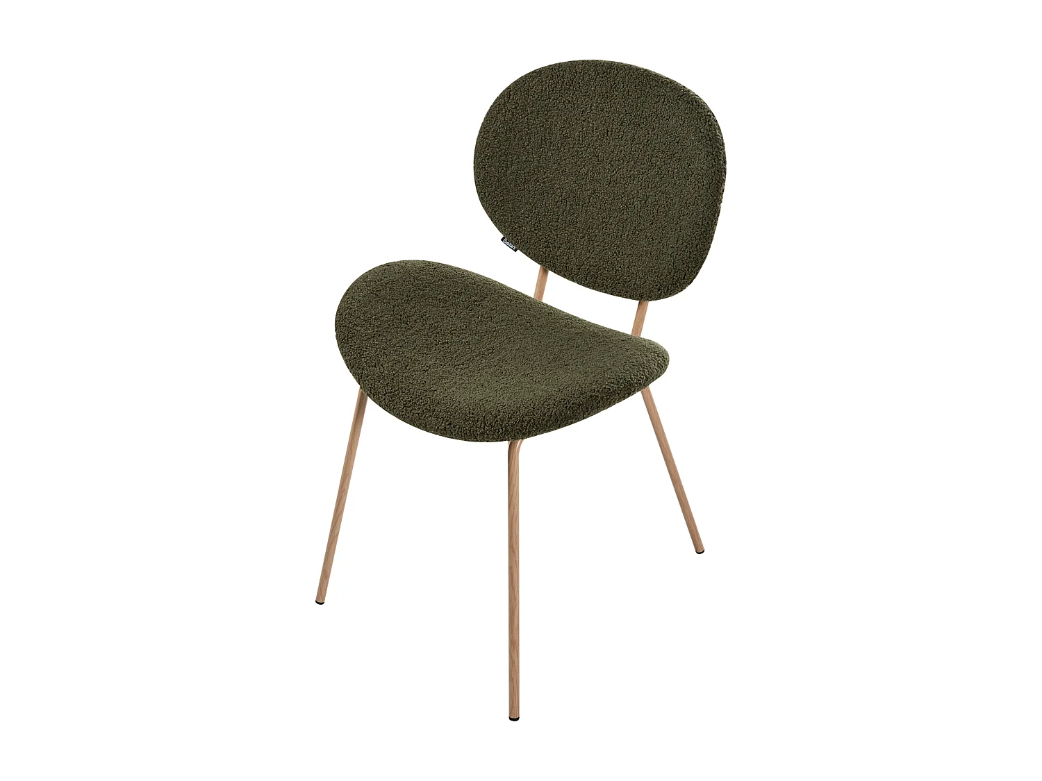 Lot de 2 chaises de salle à manger LUANA Bouclé Vert foncé