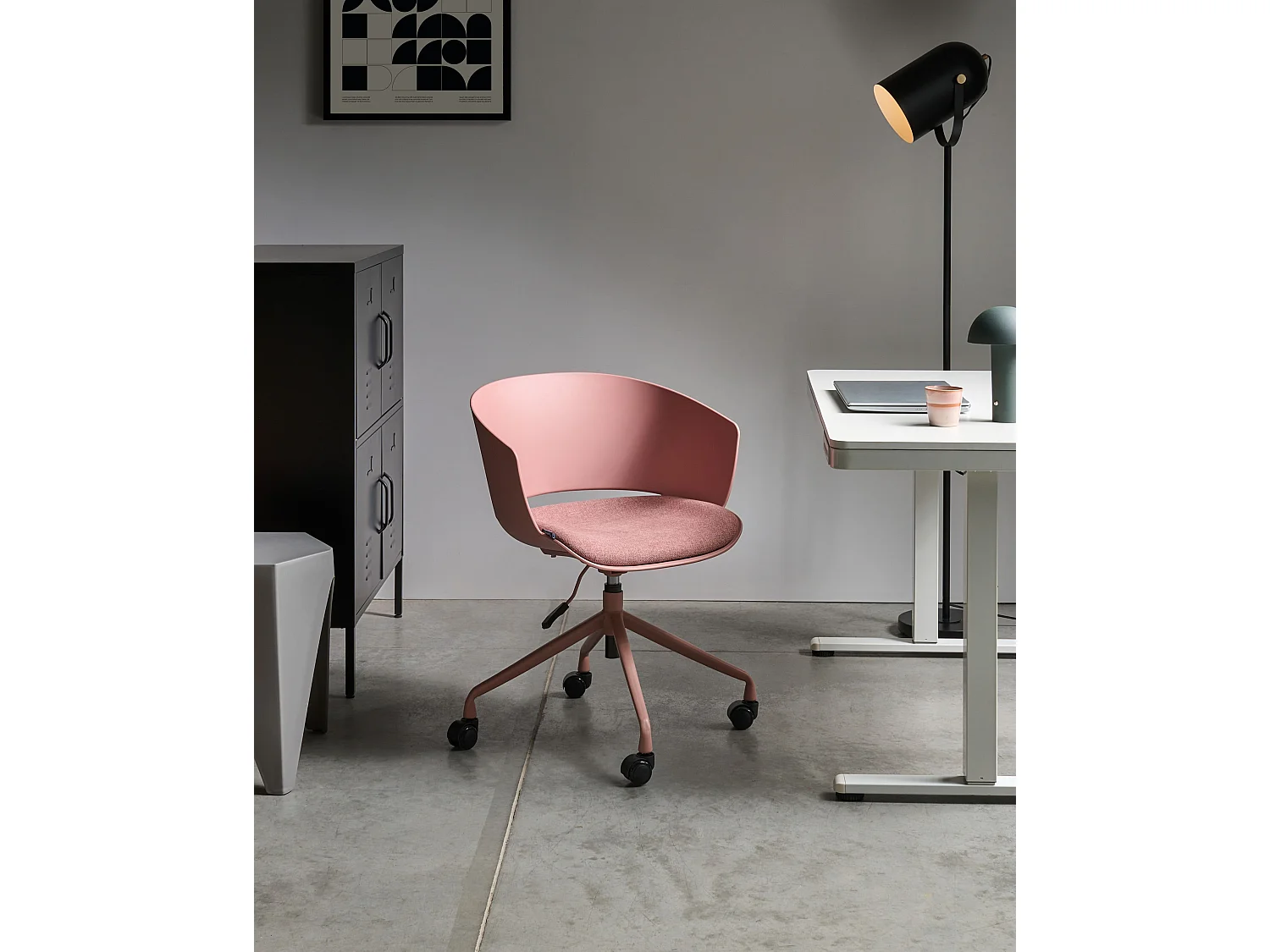 Office Chair GLEEFUL Fabric Pink