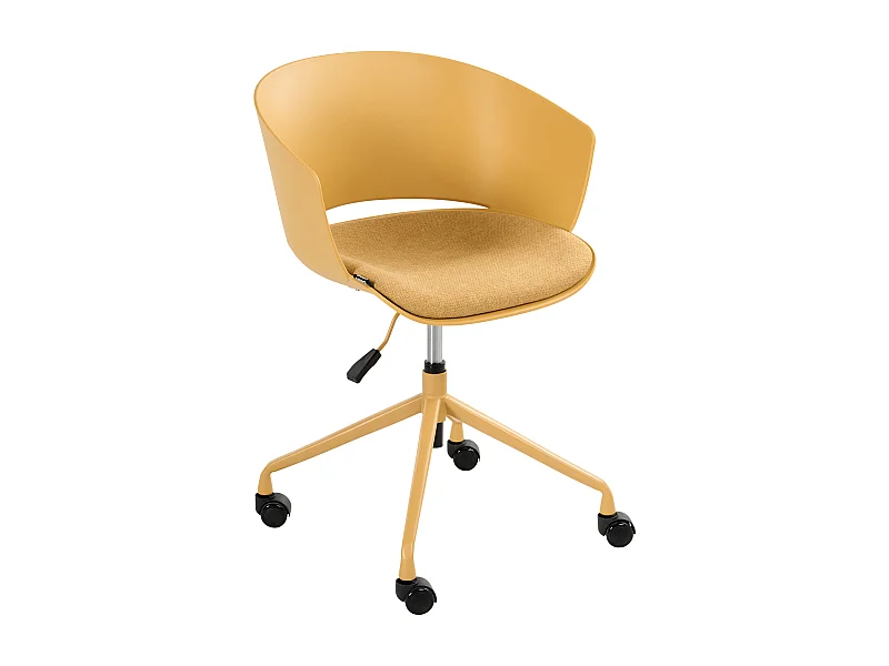 Chaise de bureau GLEEFUL Tissu Jaune