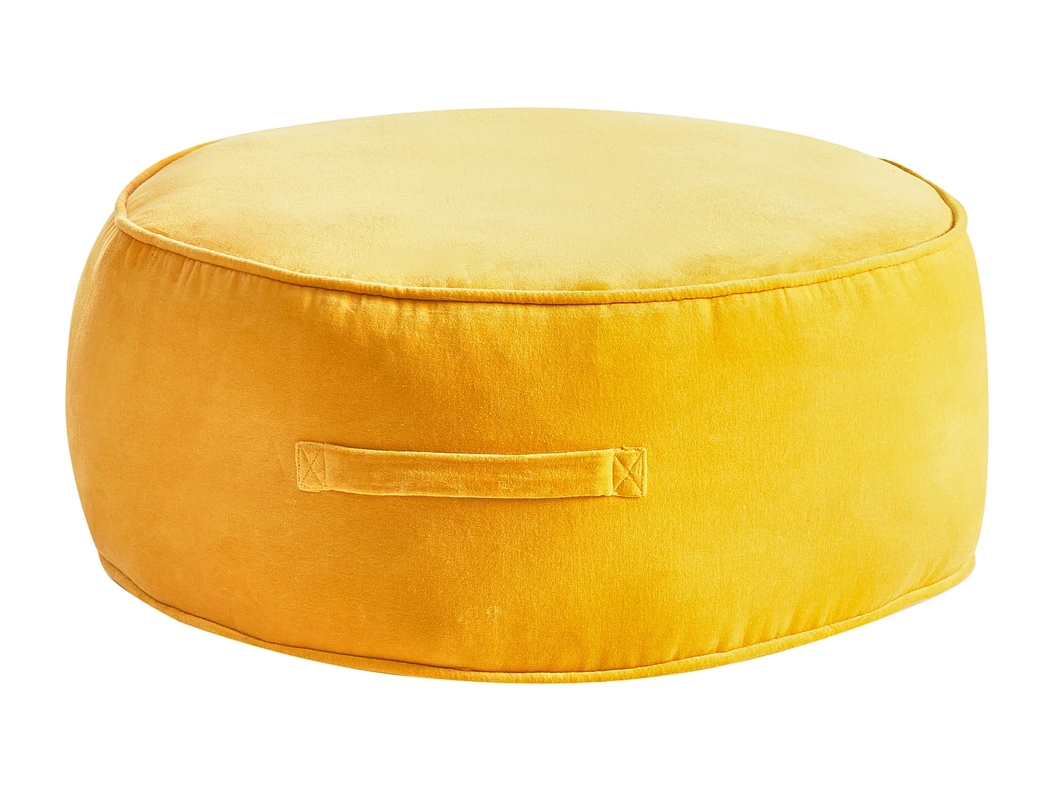 Pouf YULLE Velours Jaune