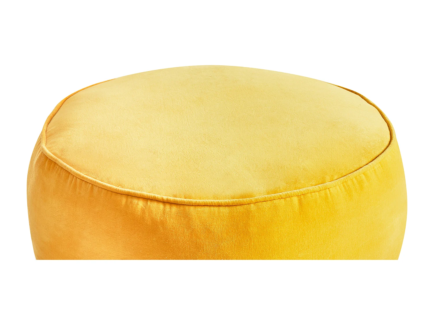 Pouf YULLE Velours Jaune