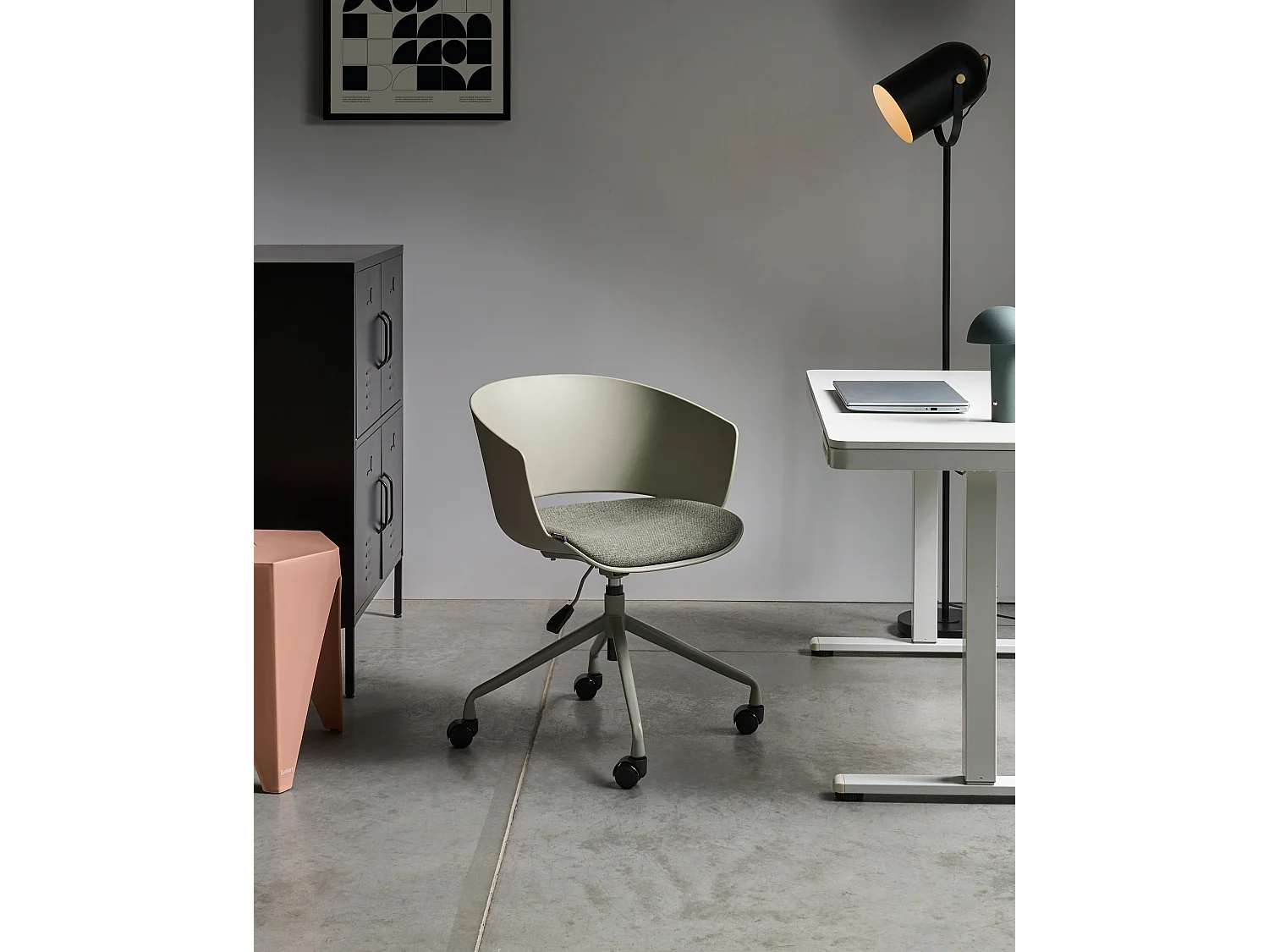 Chaise de bureau GLEEFUL Tissu Vert