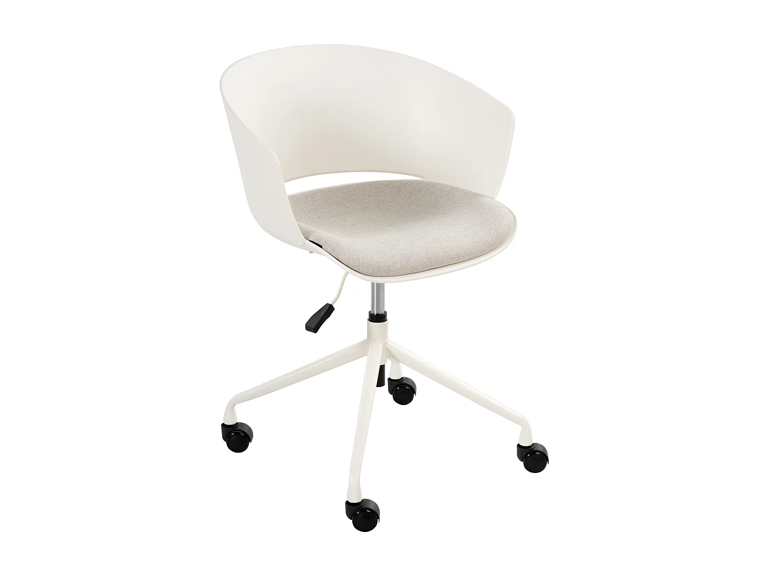 Chaise de bureau GLEEFUL Tissu Blanc cassé