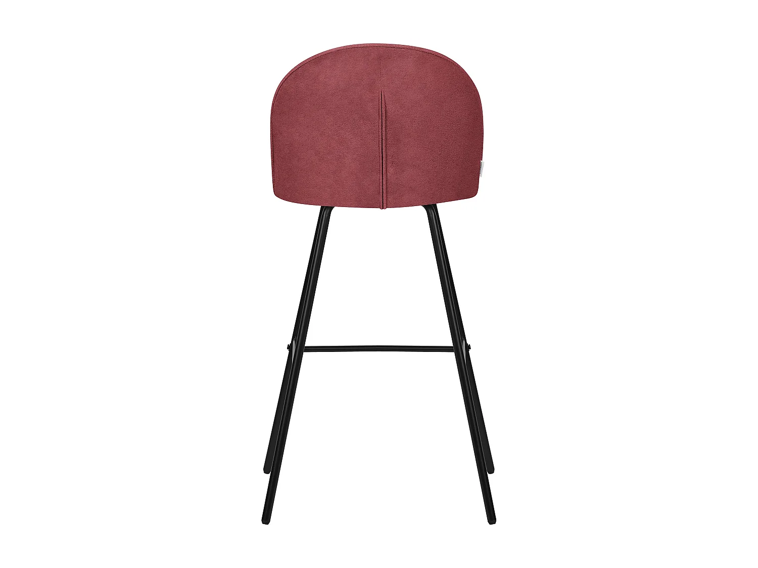 Lot 2 tabourets de bar tissu rouge hauteur 75 cm avec dossier et repose-pieds cadre en métal chaises de comptoir sièges hauts de cuisine bistrot îlot