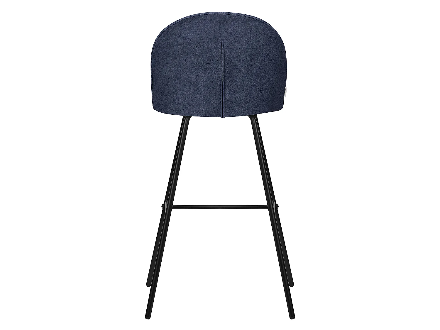 ML-Design Set di 4 sgabelli da bar blu scuro, in tessuto, A 75 cm, con schienale e poggiapiedi, sedia alta per cucina, sgabello da bistrot o bancone