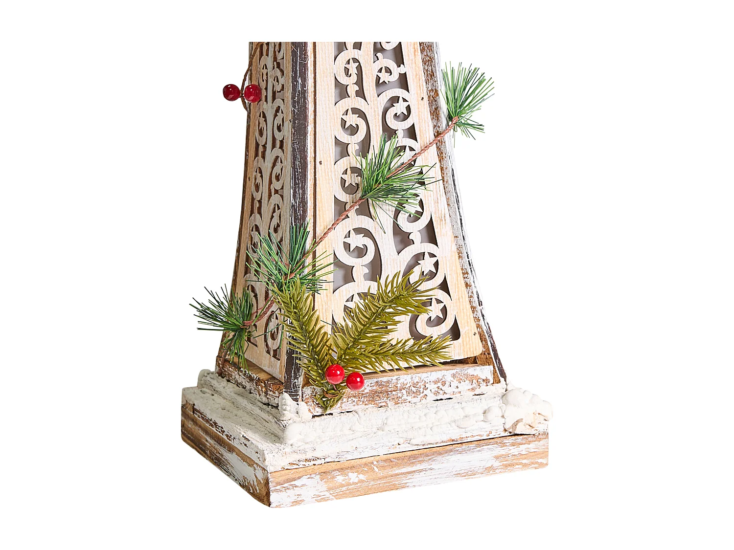 Décoration de Noël LED LIESVESI Lampadaires 80 cm Marron clair