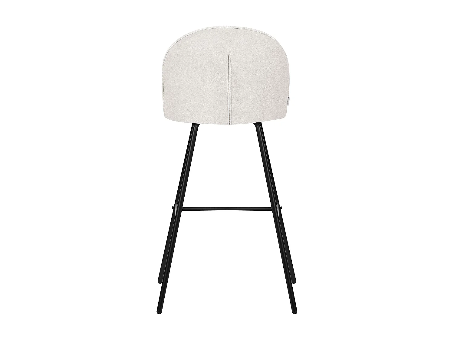 Lot 2 tabourets de bar tissu beige hauteur 75 cm avec dossier et repose-pieds cadre en métal chaises de comptoir sièges hauts de cuisine bistrot îlot