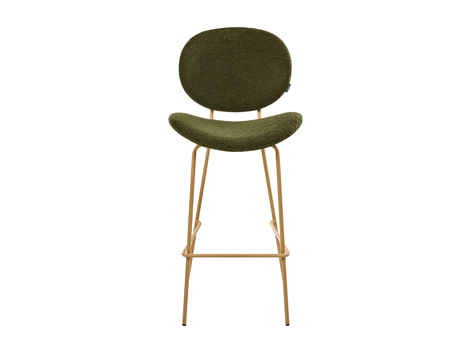 Lot de 2 chaises de bar LUANA Bouclé Vert foncé