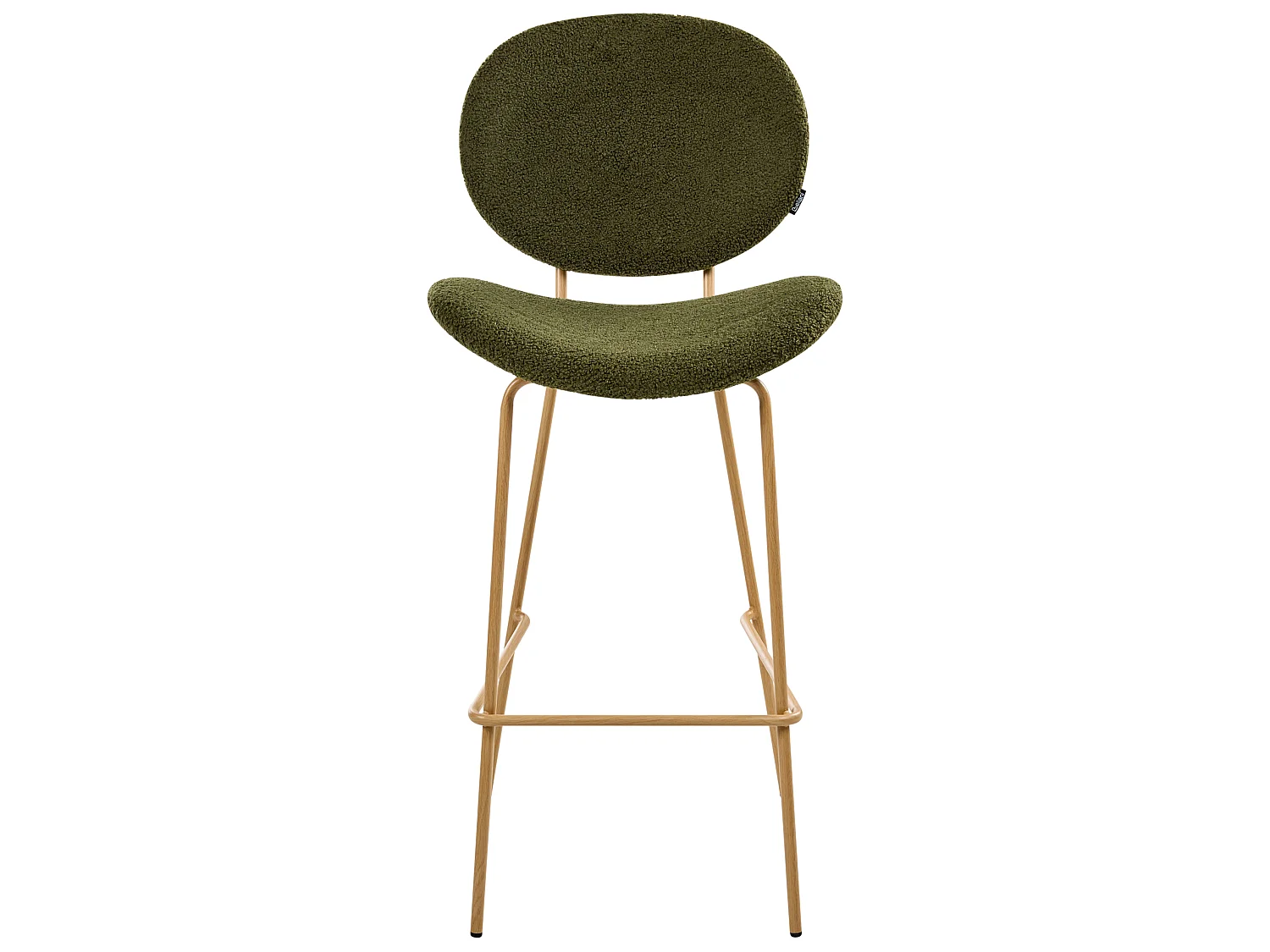 Lot de 2 chaises de bar LUANA Bouclé Vert foncé