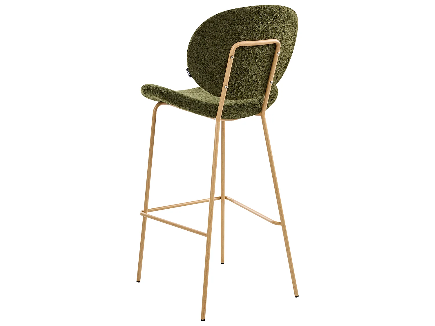 Lot de 2 chaises de bar LUANA Bouclé Vert foncé