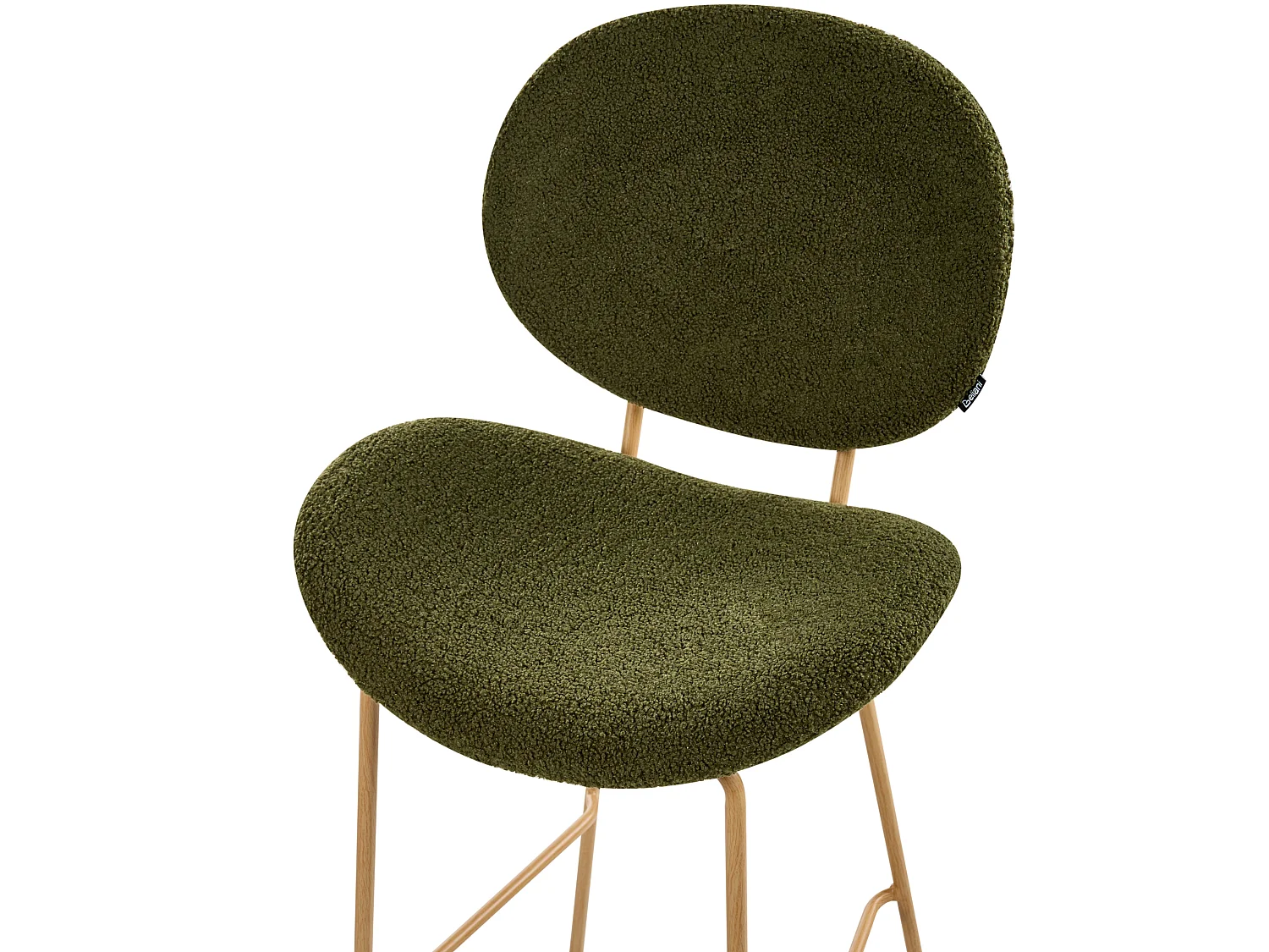 Lot de 2 chaises de bar LUANA Bouclé Vert foncé