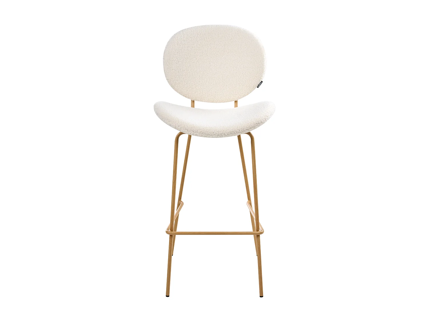 Lot de 2 chaises de bar LUANA Bouclé Blanc