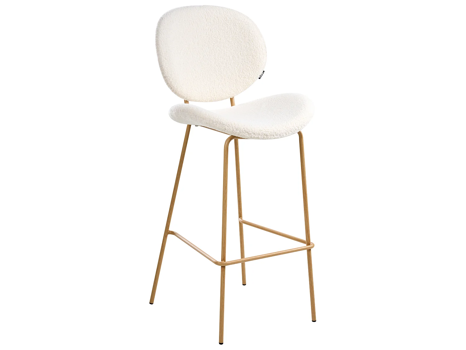 Lot de 2 chaises de bar LUANA Bouclé Blanc