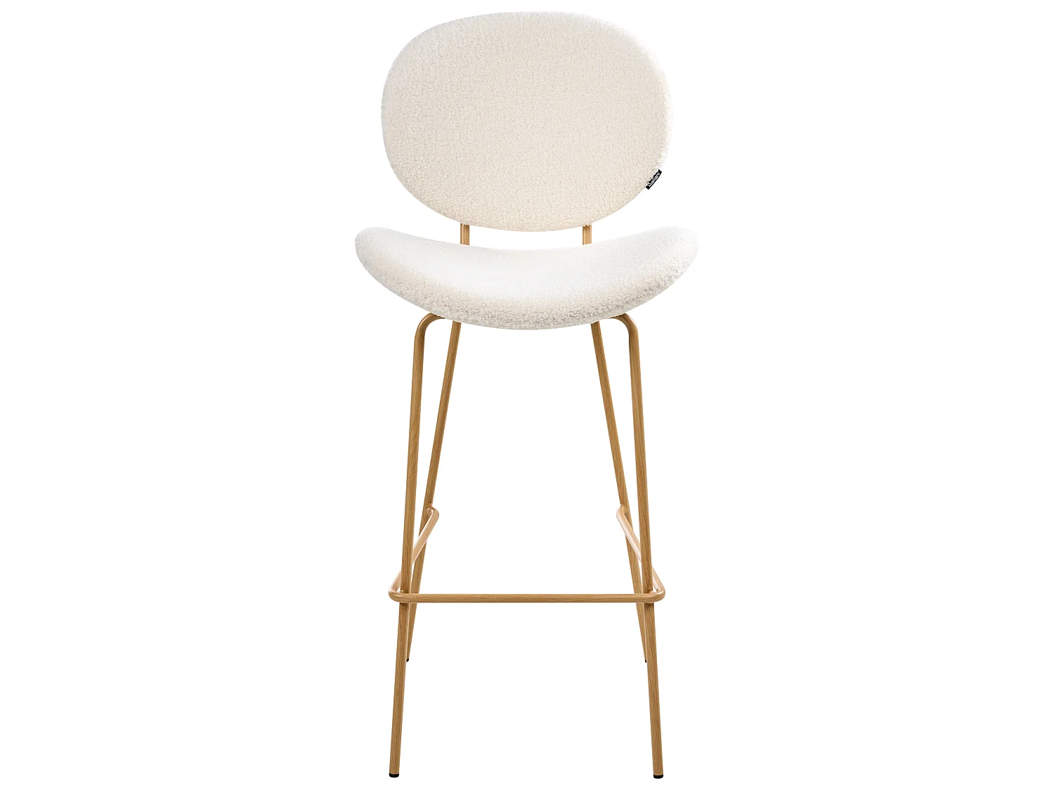 Lot de 2 chaises de bar LUANA Bouclé Blanc
