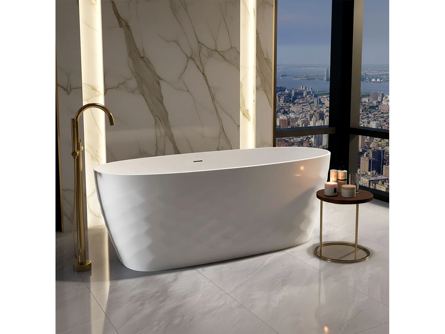 Baignoire Autoportante Rea Gaja 170 White