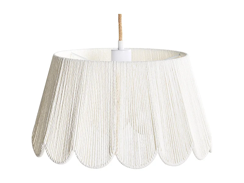 Lampe suspension SEBAKWE Corde en papier Beige clair