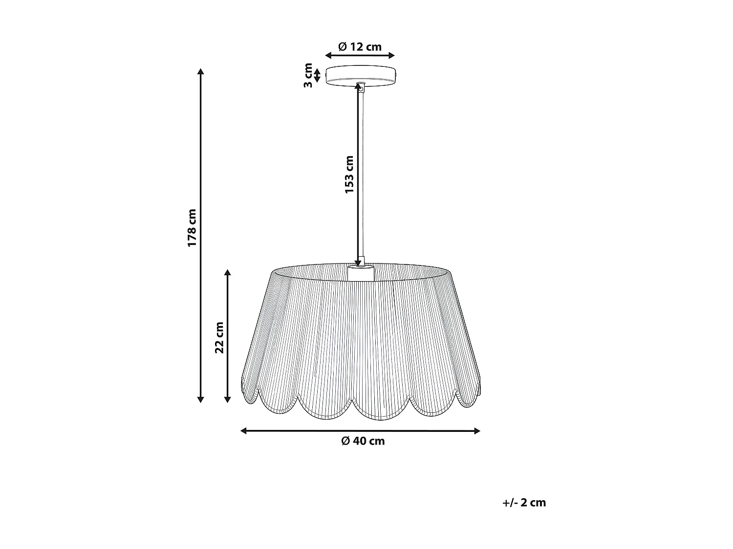 Lampe suspension SEBAKWE Corde en papier Beige clair