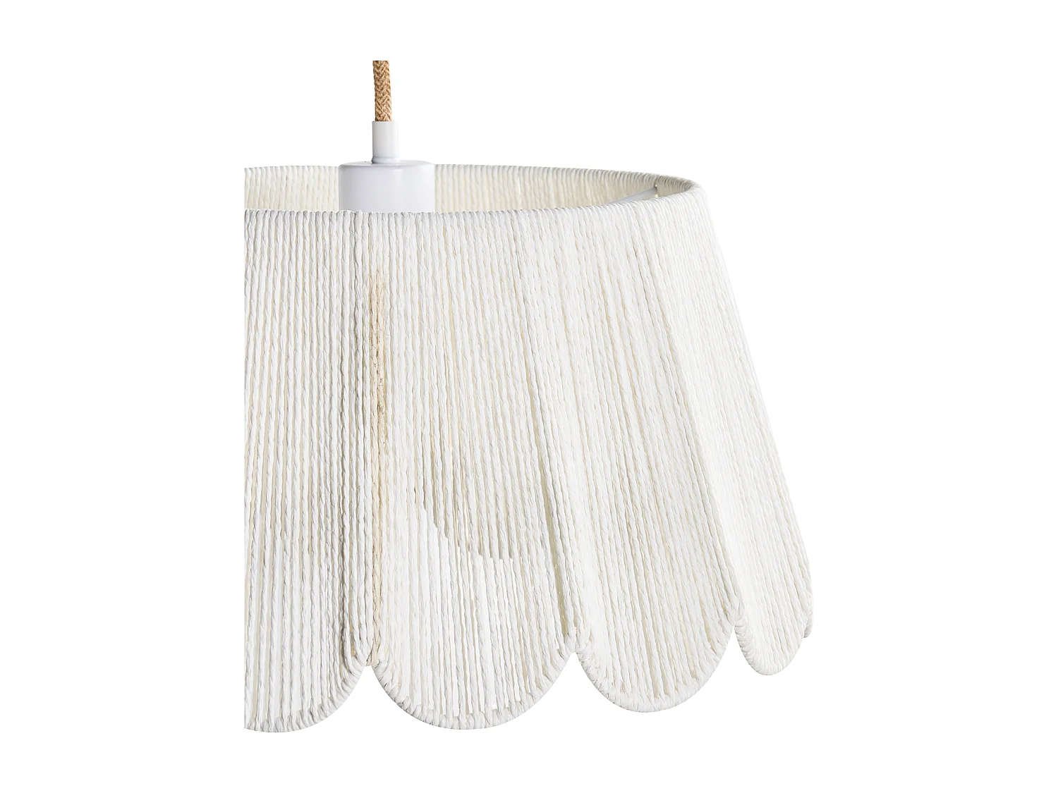 Lampe suspension SEBAKWE Corde en papier Beige clair