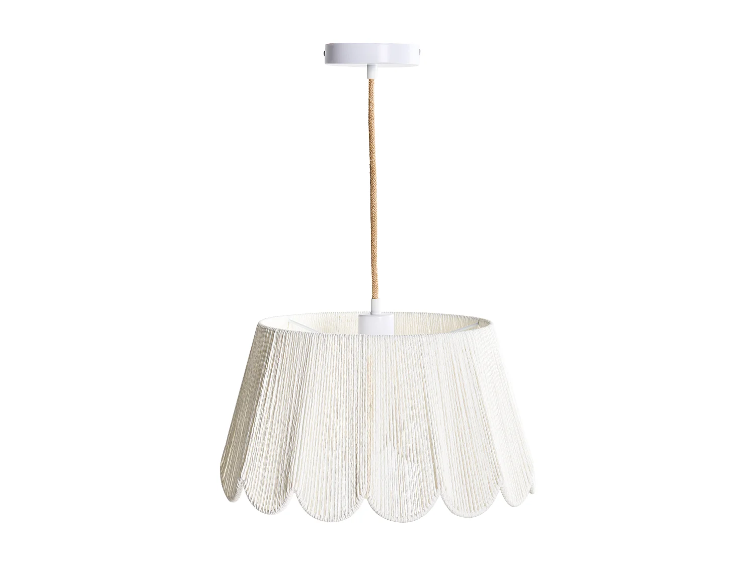 Lampe suspension SEBAKWE Corde en papier Beige clair