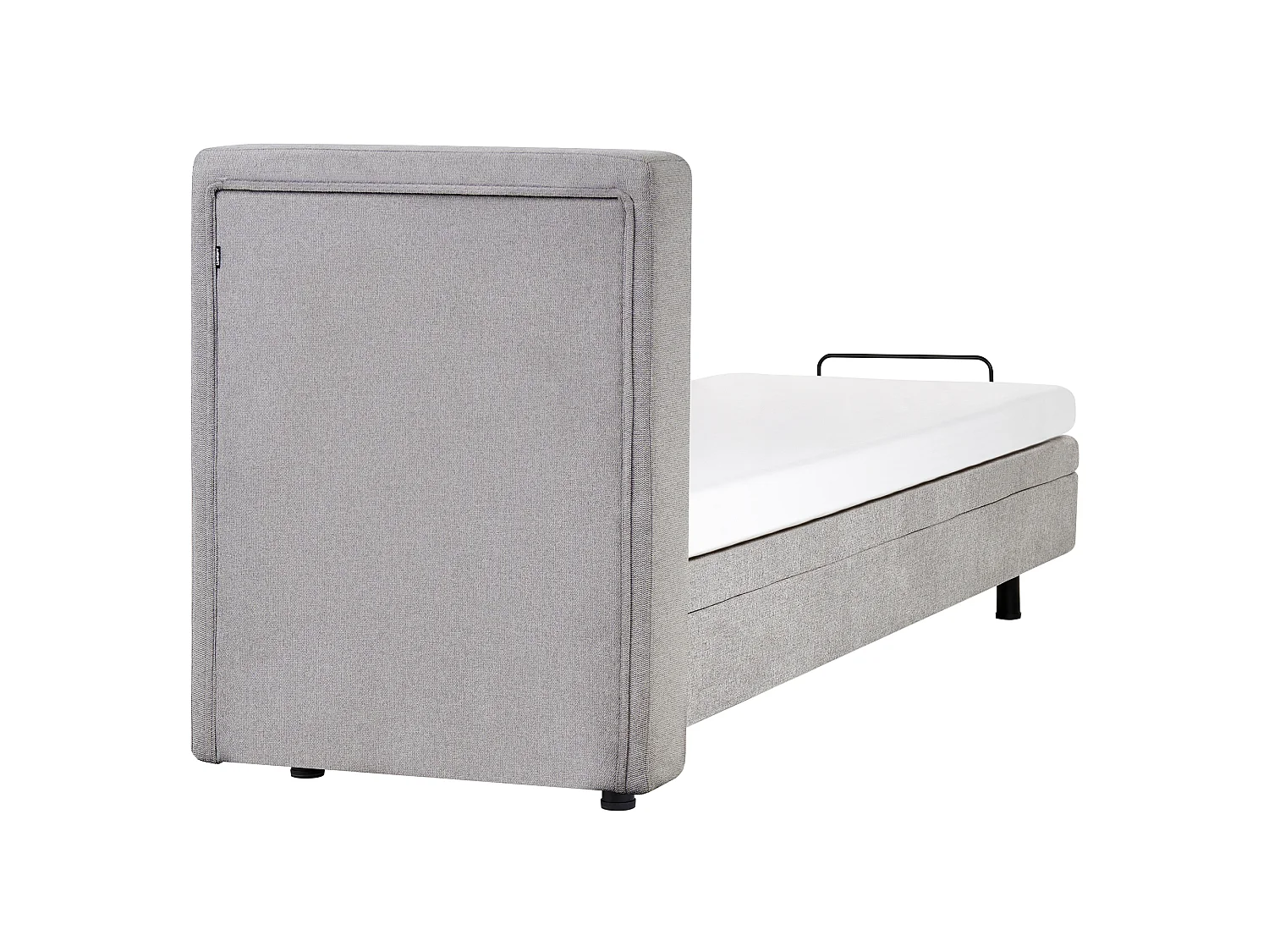 Bett verstellbar Stoff DUKE 80 x 200 cm Hellgrau