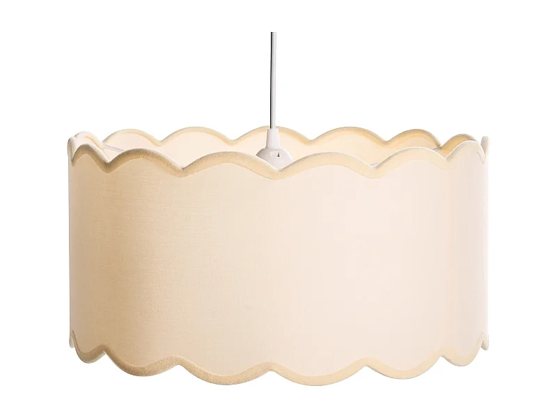 Lampe suspension GAIREZI Métal Blanc/beige