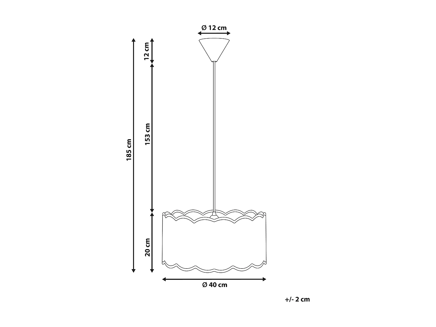 Lampe suspension GAIREZI Métal Blanc/beige