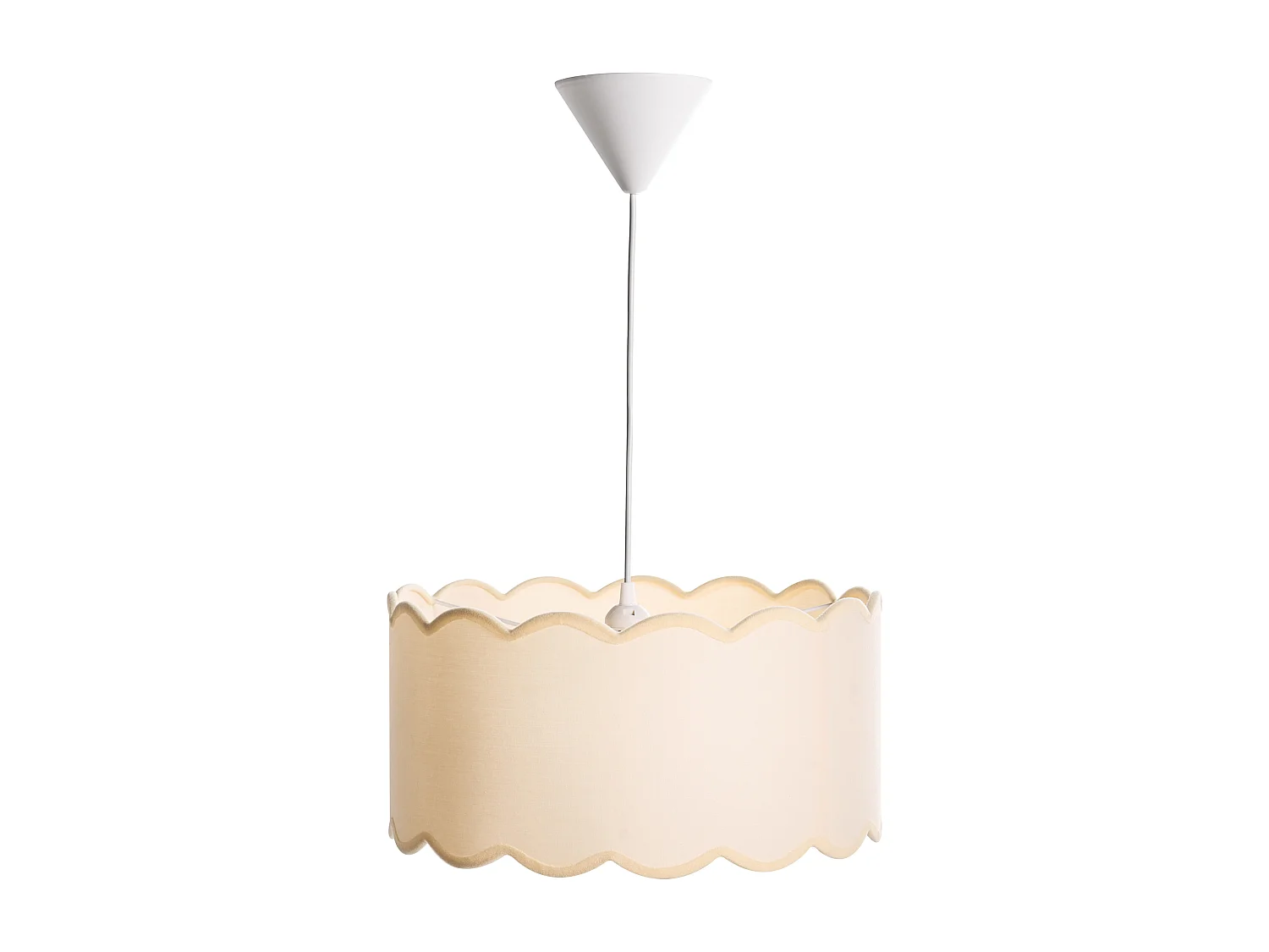 Lampe suspension GAIREZI Métal Blanc/beige