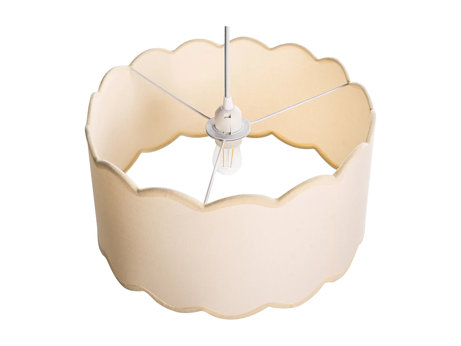 Lampe suspension GAIREZI Métal Blanc/beige