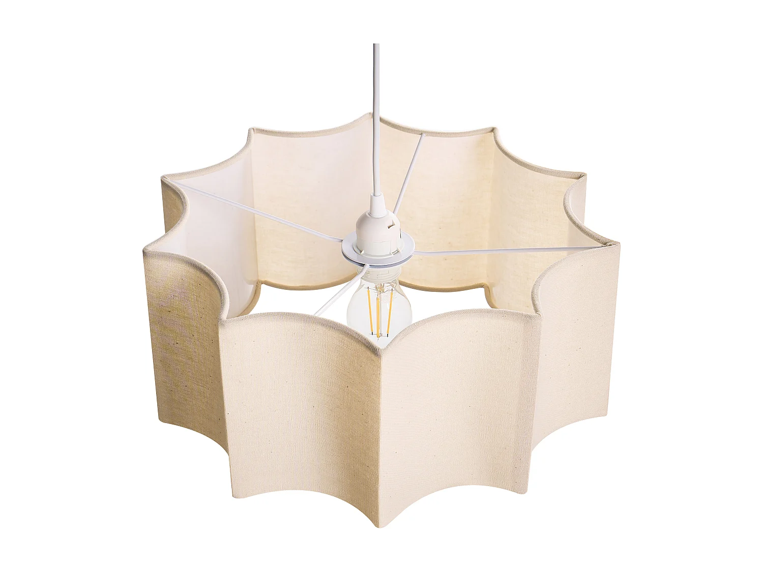 Lampe suspension LUENHA Métal Beige