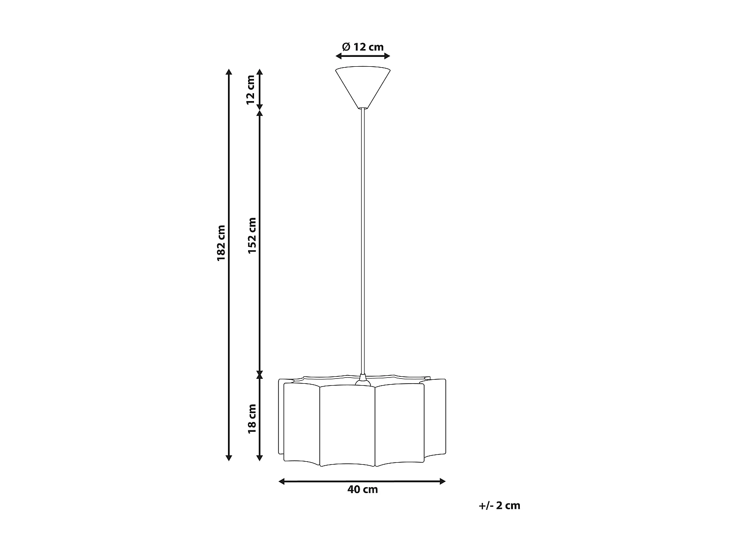 Lampe suspension LUENHA Métal Beige