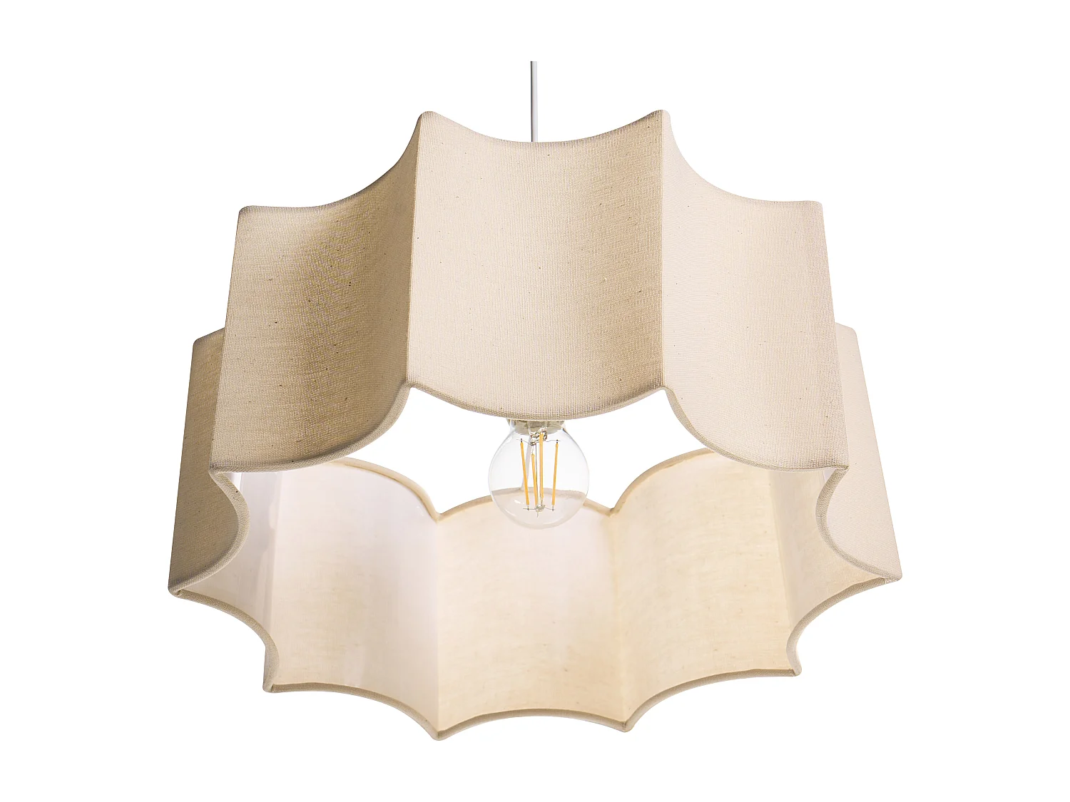 Lampe suspension LUENHA Métal Beige