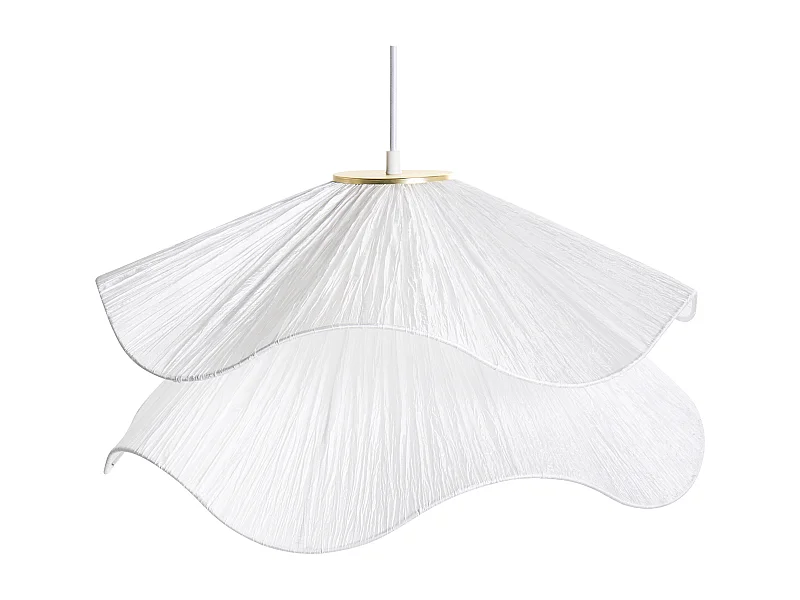 Lampe suspension PUNGWE Tissu Blanc
