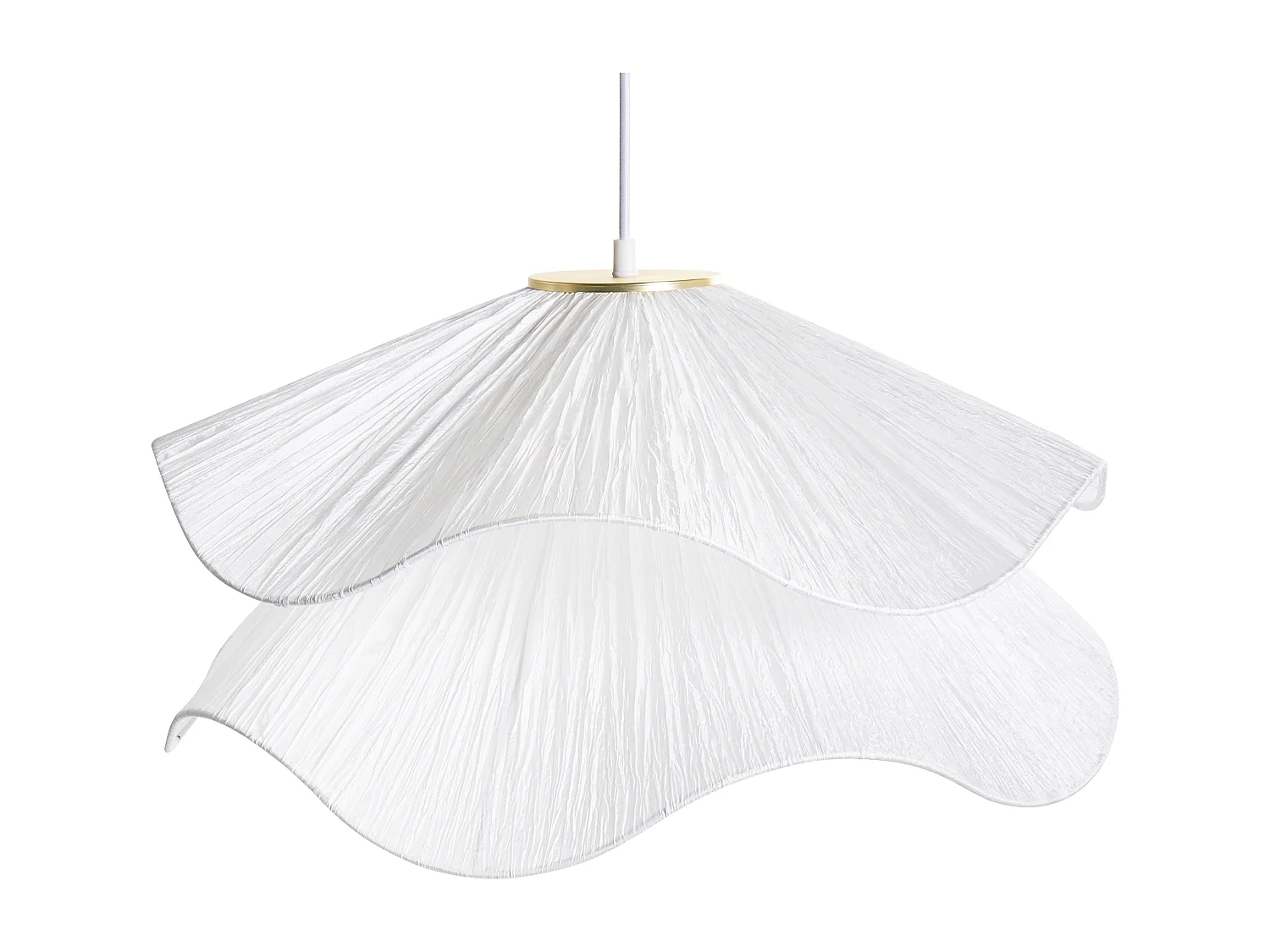 Lampe suspension PUNGWE Tissu Blanc