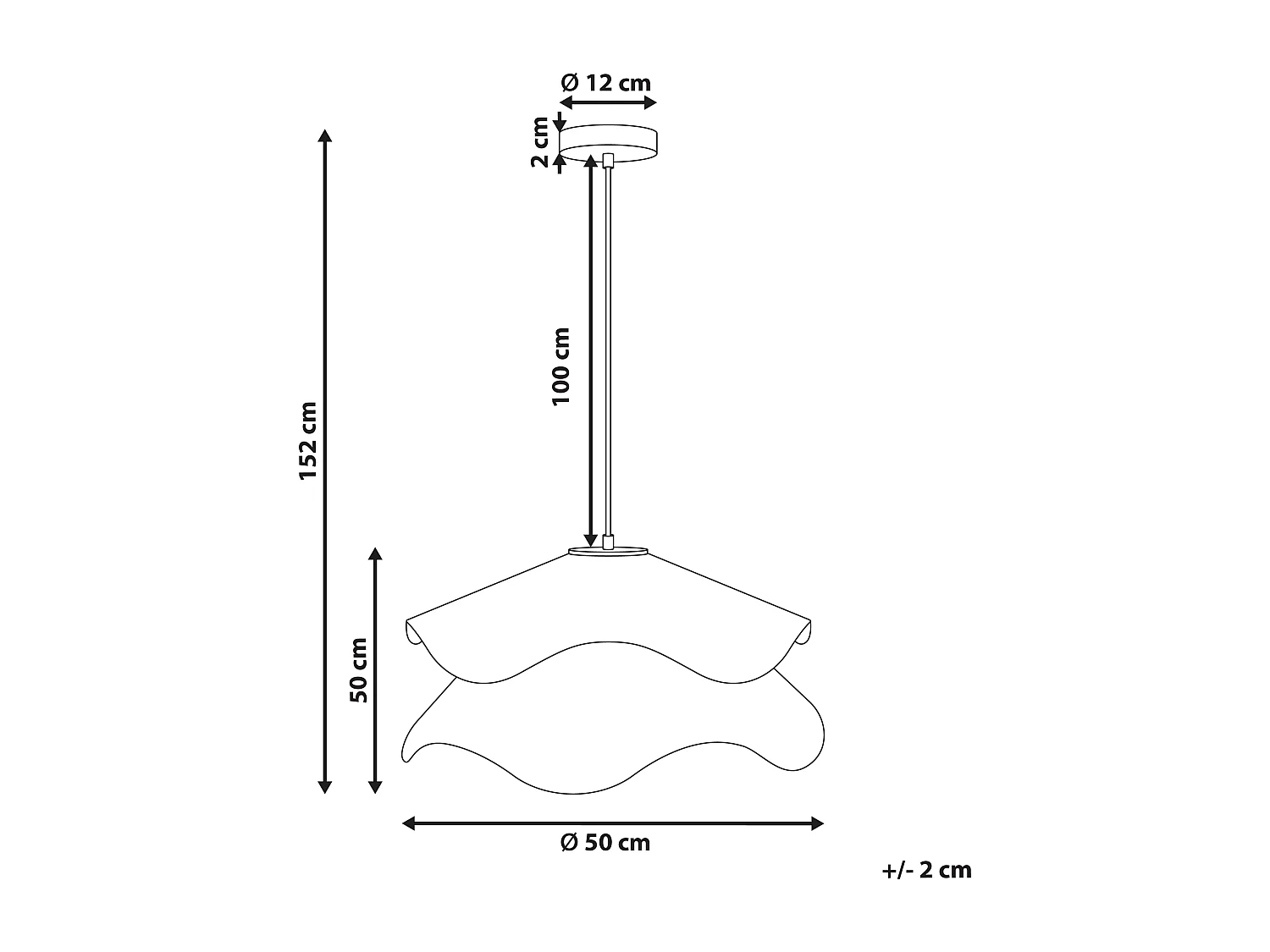 Lampe suspension PUNGWE Tissu Blanc