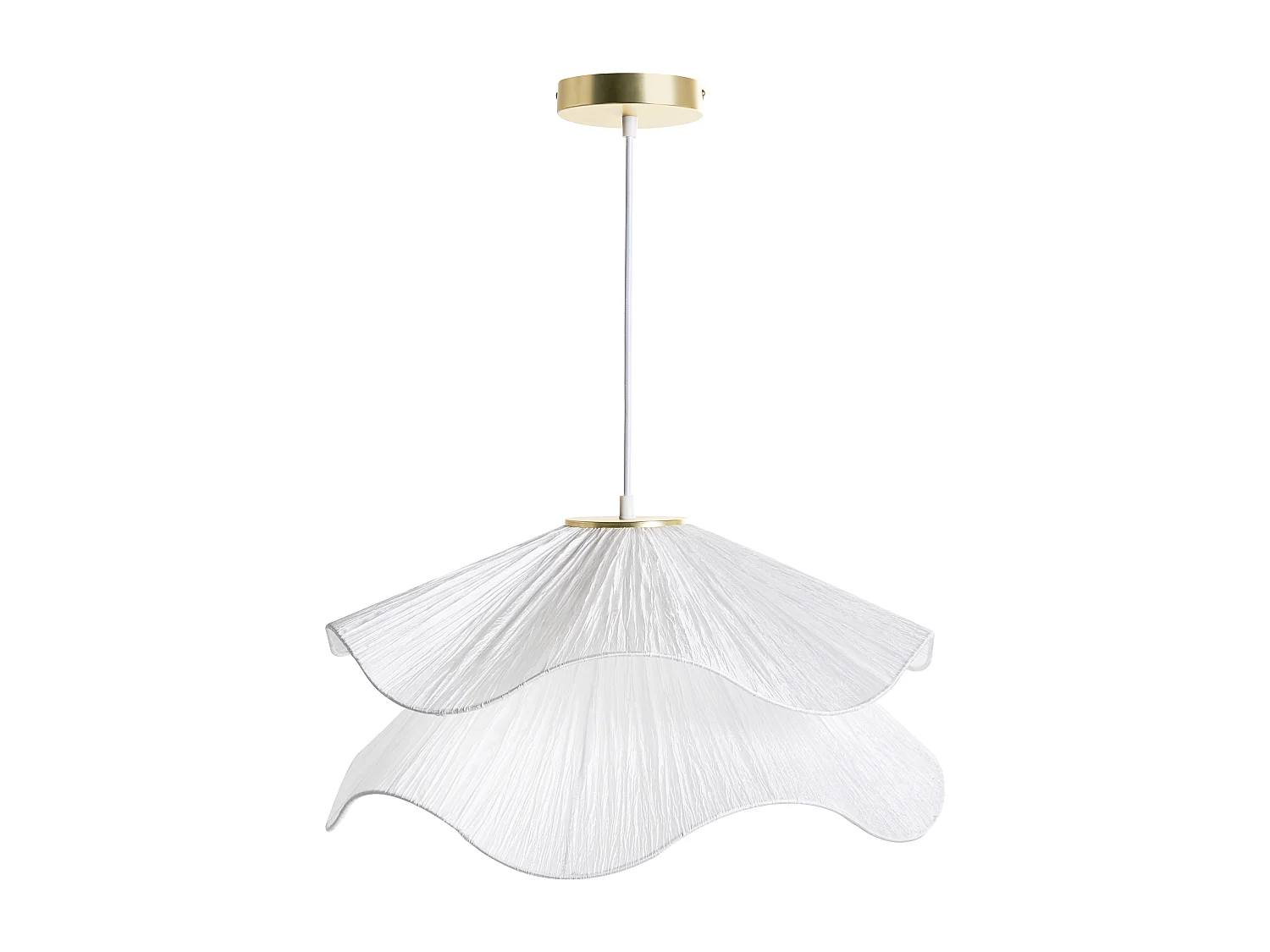 Lampe suspension PUNGWE Tissu Blanc