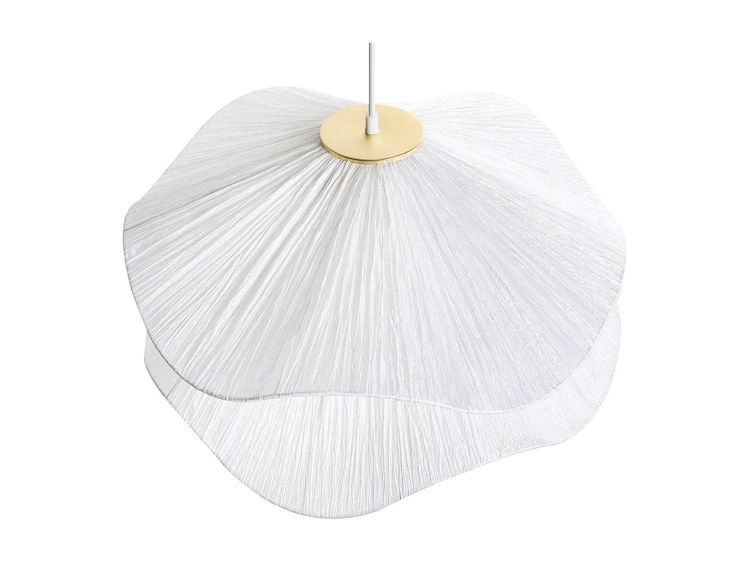 Lampe suspension PUNGWE Tissu Blanc