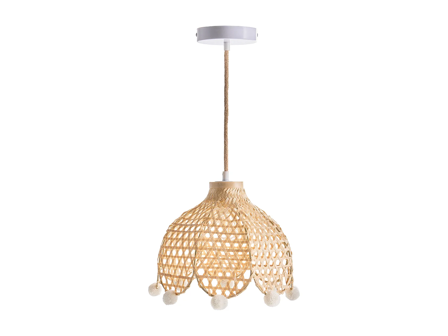Lampe suspension MANYAME Rotin Naturel
