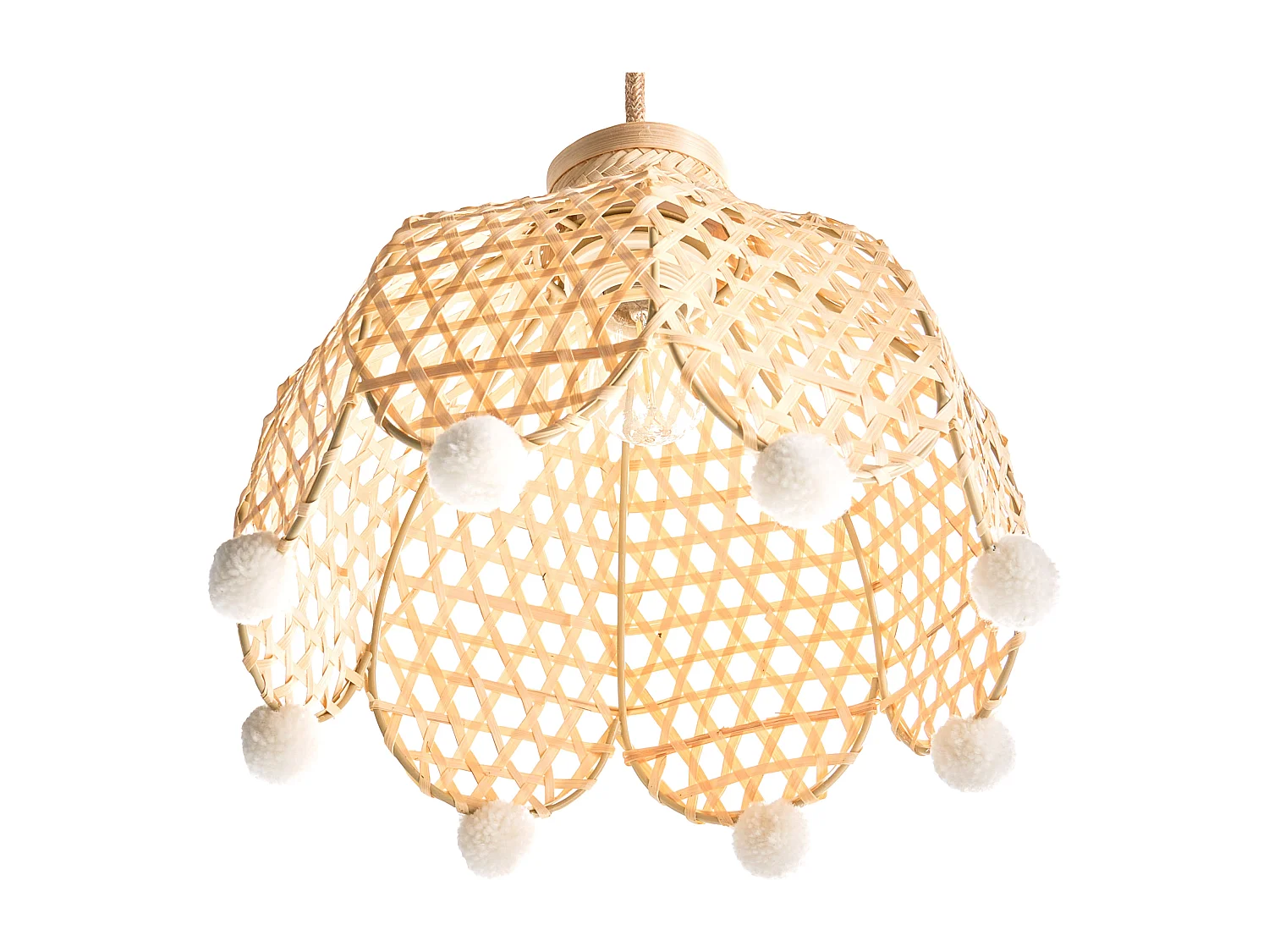 Lampe suspension MANYAME Rotin Naturel