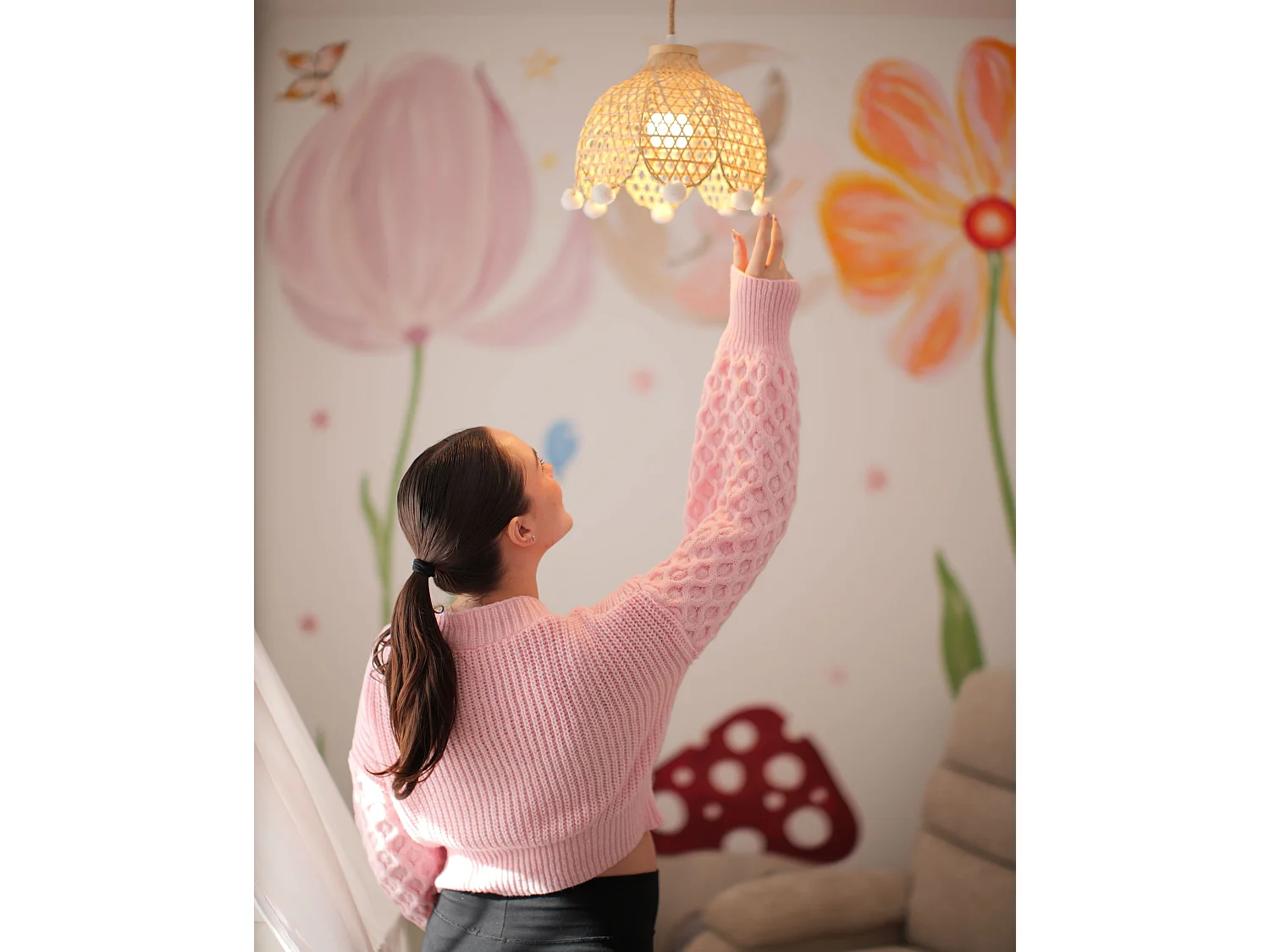 Pendant Lamp MANYAME Rattan Natural