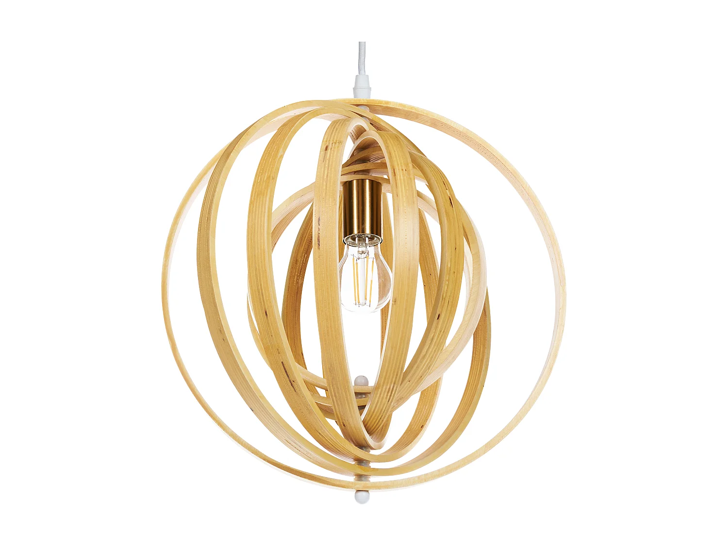 Lampe suspension MURRELL Bois de peuplier Marron clair