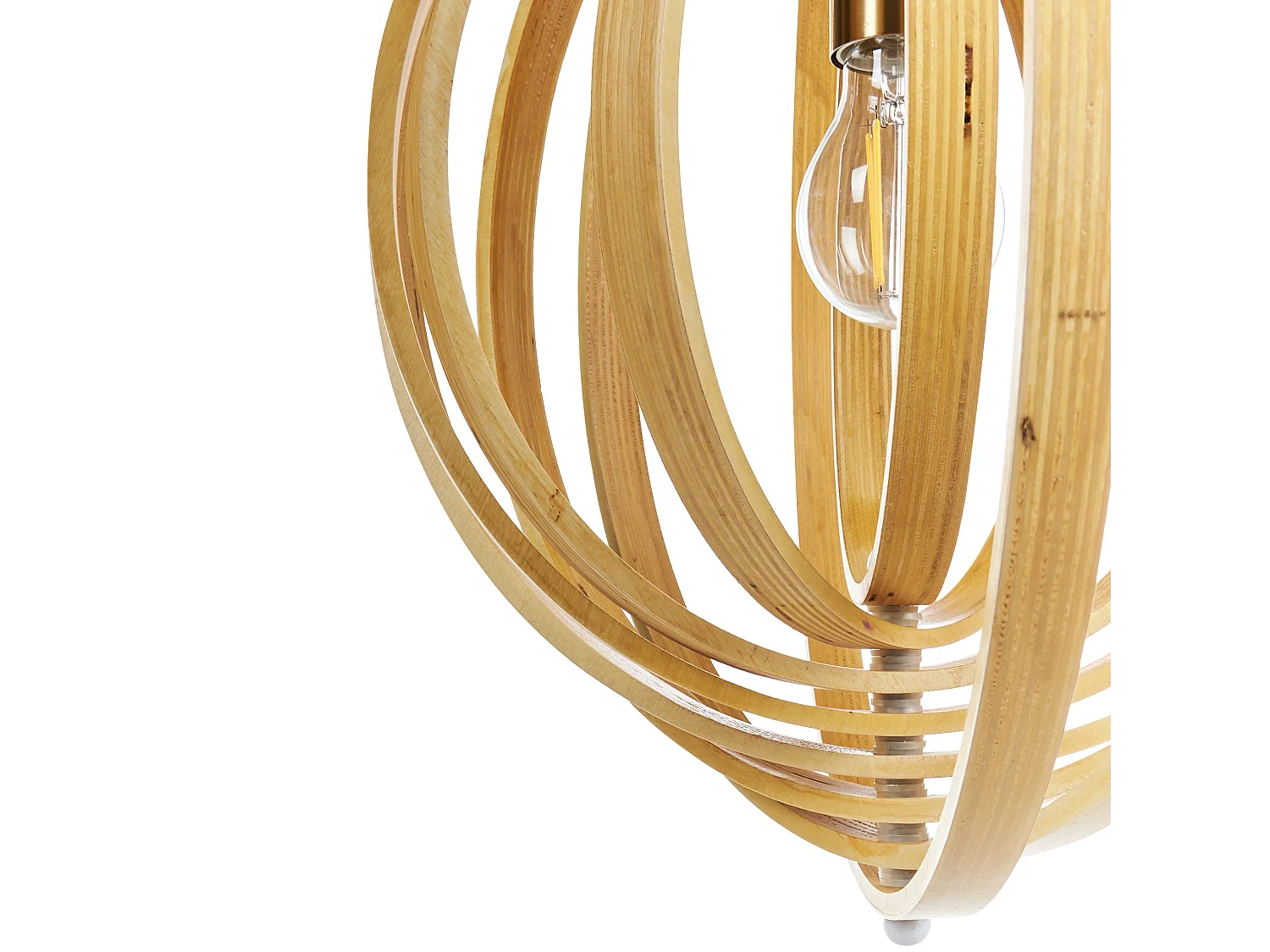 Lampe suspension MURRELL Bois de peuplier Marron clair