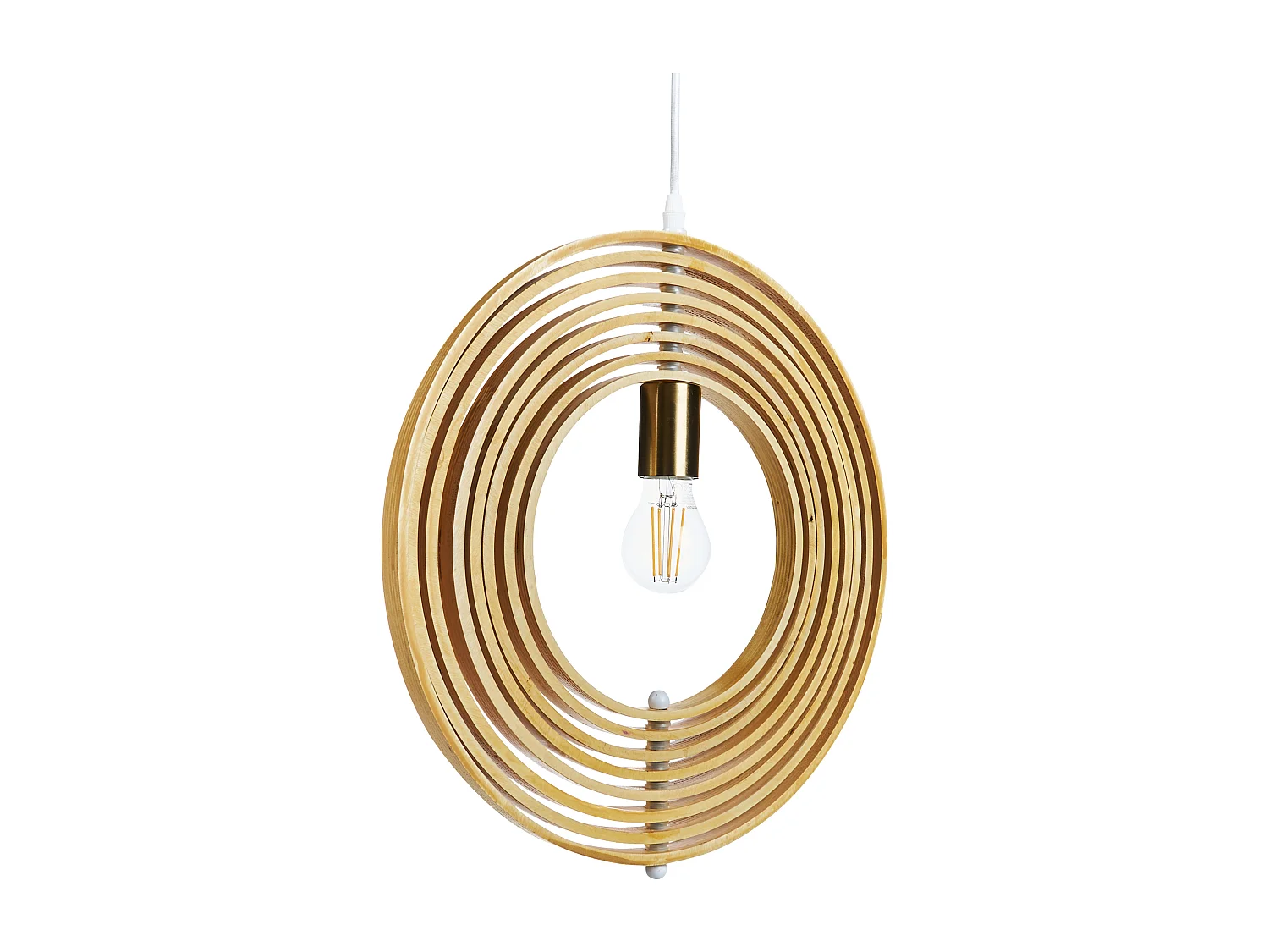 Lampe suspension MURRELL Bois de peuplier Marron clair