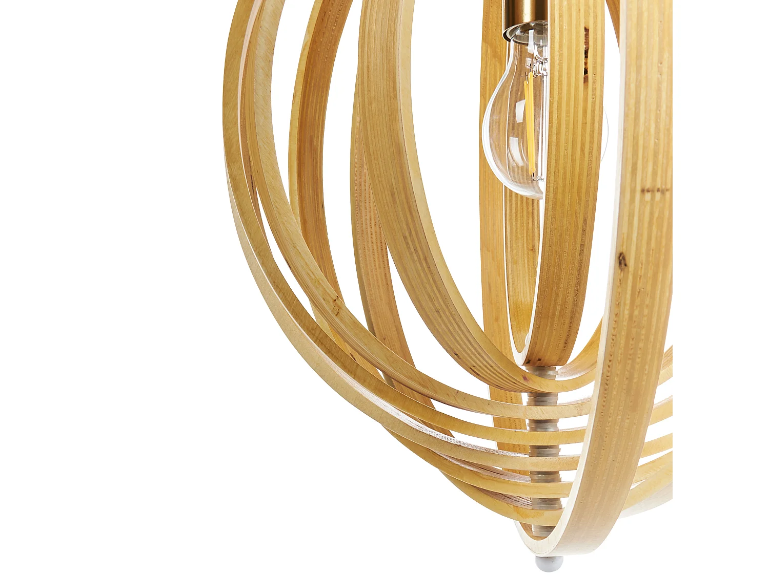 Lampe suspension MURRELL Bois de peuplier Marron clair