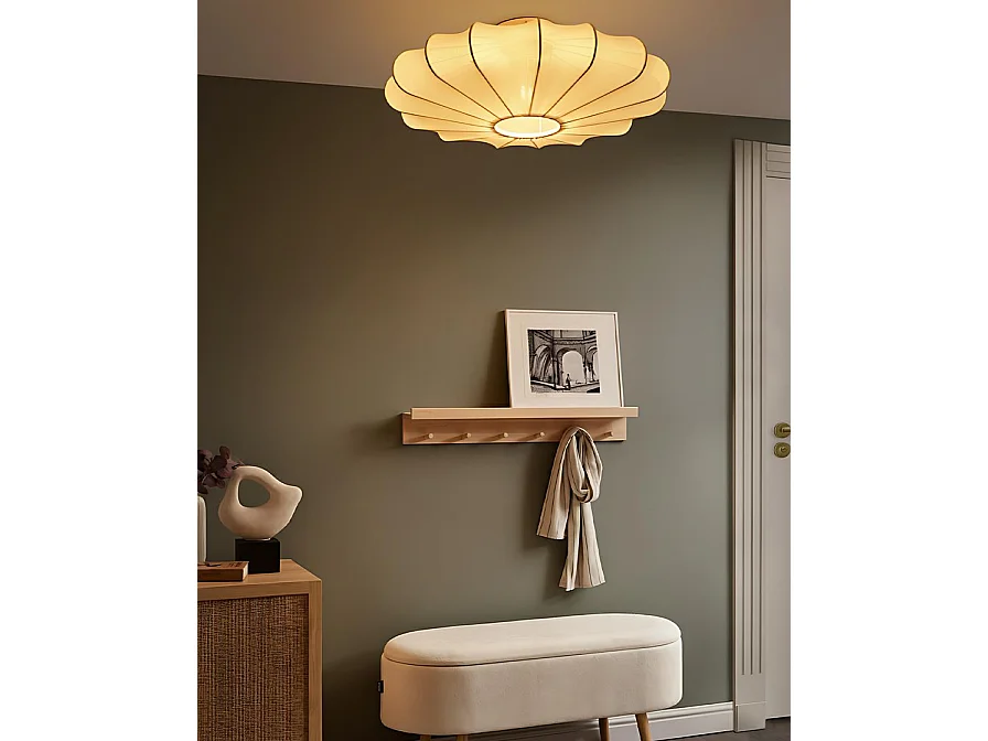 Plafonnier UMCHABEZI Tissu Blanc