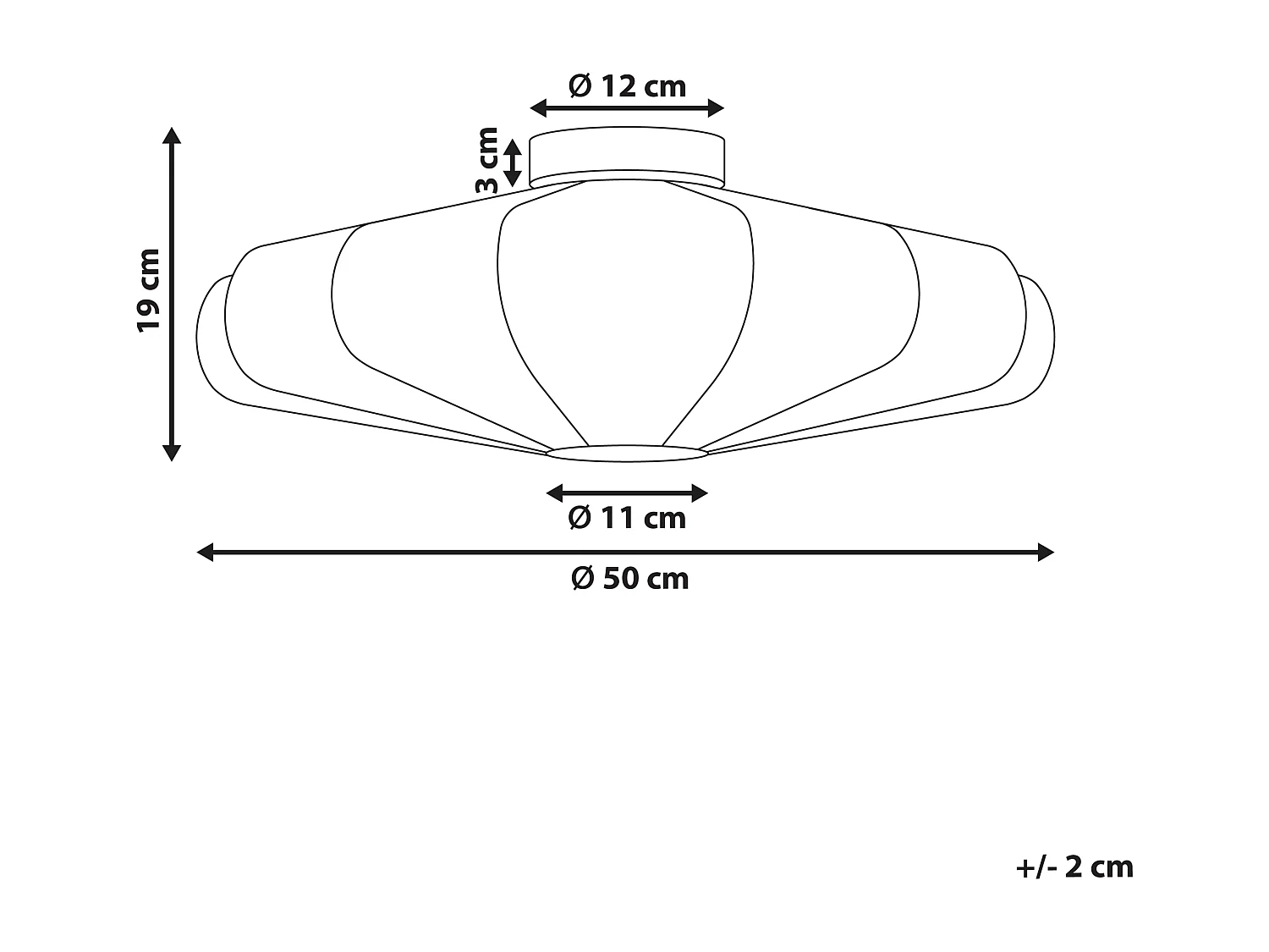 Plafonnier UMCHABEZI Tissu Blanc