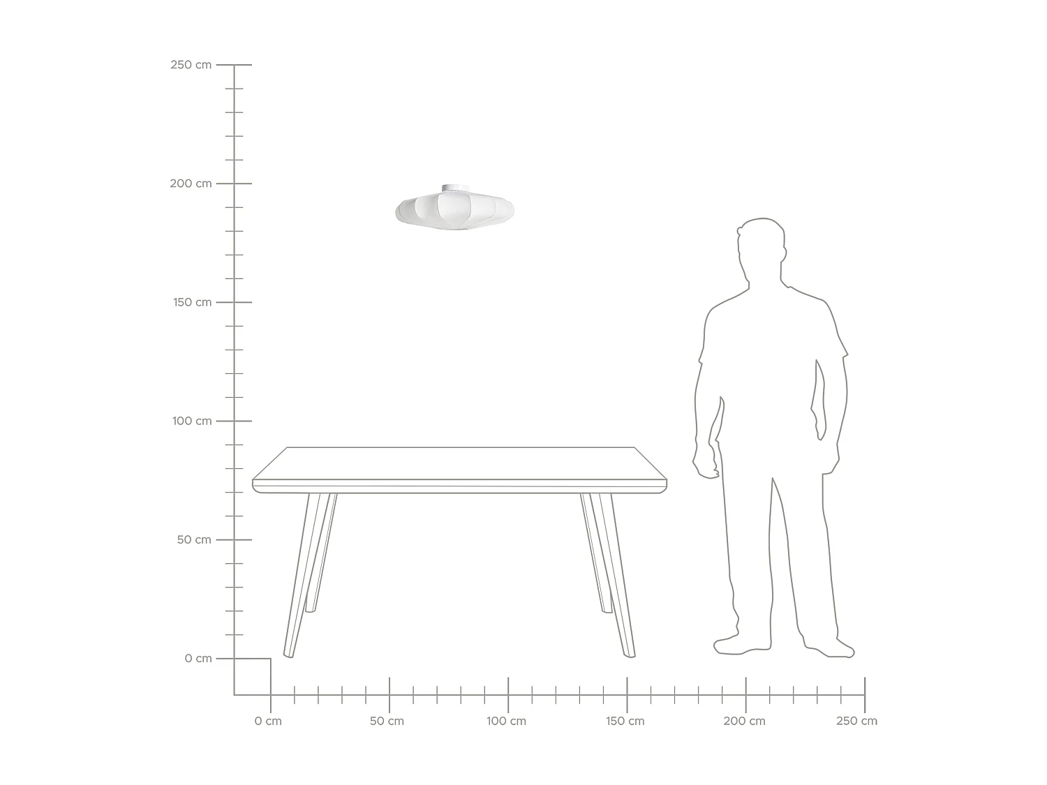 Plafonnier UMCHABEZI Tissu Blanc