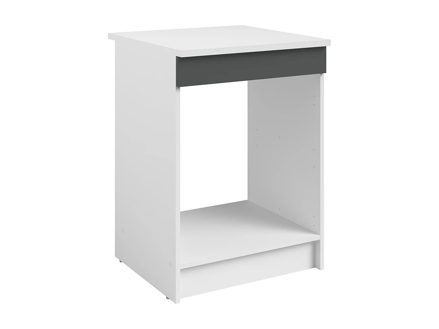 Cuisine complète - Avec plan de travail 240 cm - Gris brillant et Blanc - TRATTORIA