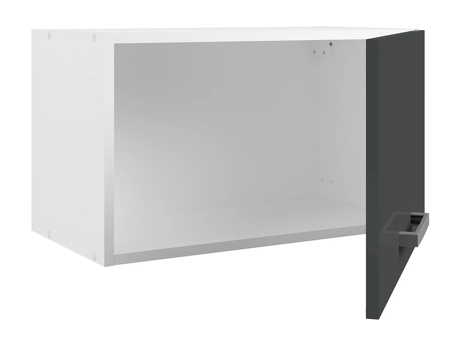 Cuisine complète - Avec plan de travail 240 cm - Gris brillant et Blanc - TRATTORIA