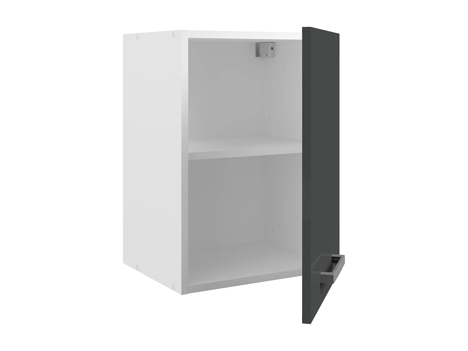 Cuisine complète - Avec plan de travail 240 cm - Gris brillant et Blanc - TRATTORIA