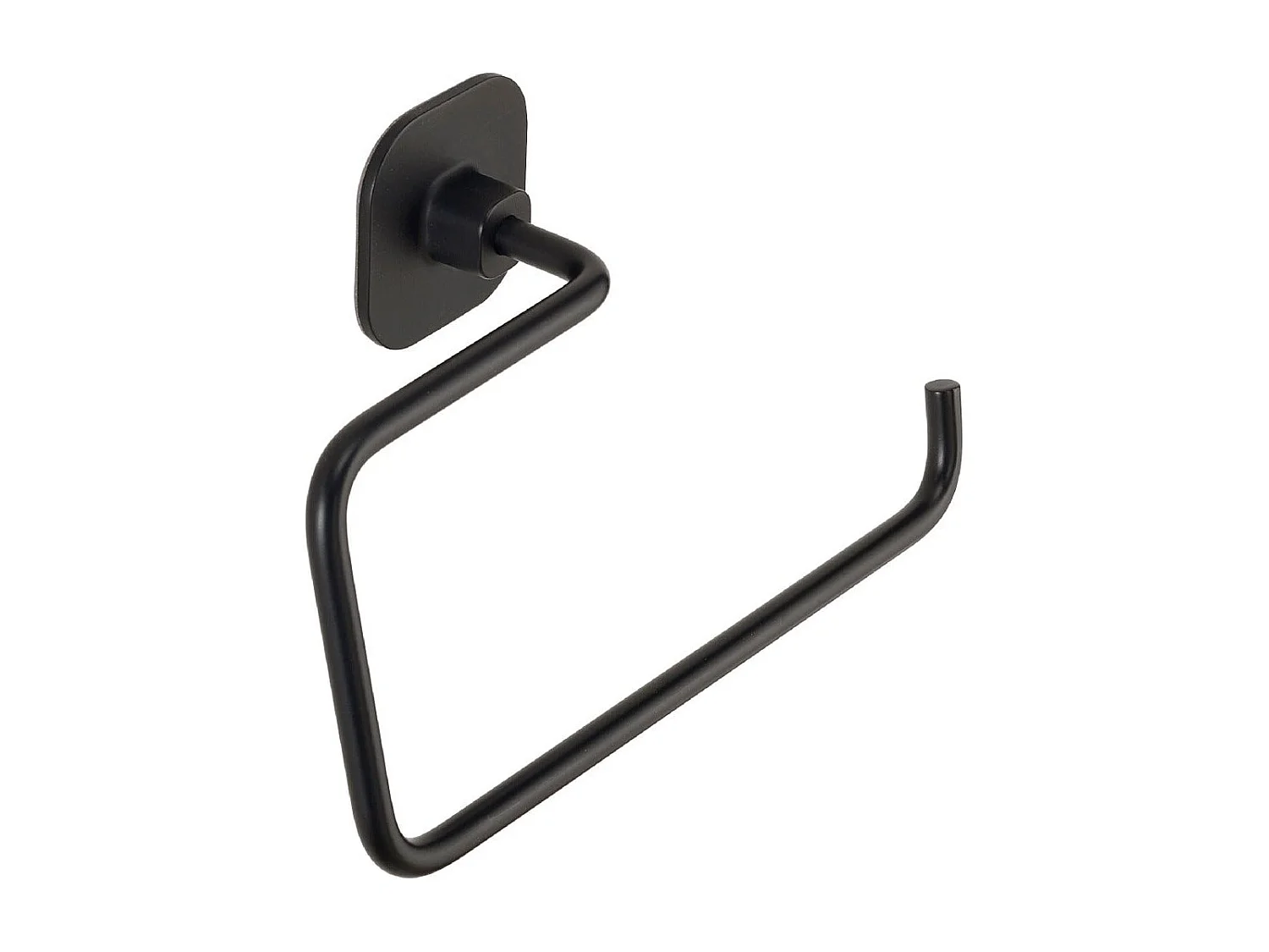 Porte-Serviettes Mural En Anneau D'acier Inoxydable Noir Mat | Timo